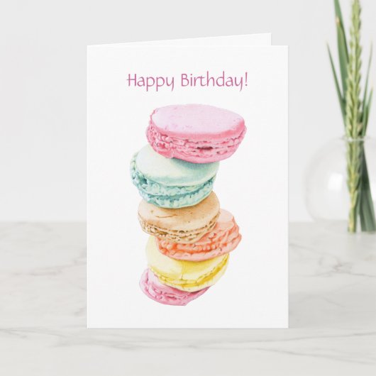 Macarons Birthday Card Karte (Vorderseite)