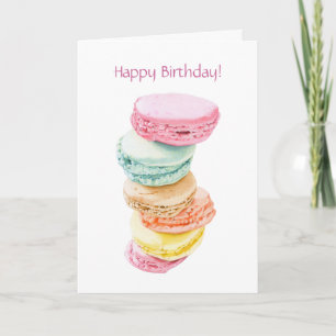 Macarons Birthday Card Karte