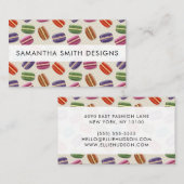 Macarons, Cookies, Dessert, Kuchenladen, Konditore Visitenkarte (Vorne/Hinten)