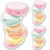 Macarons Custom-Cut Stickers Aufkleber (Vorderseite)