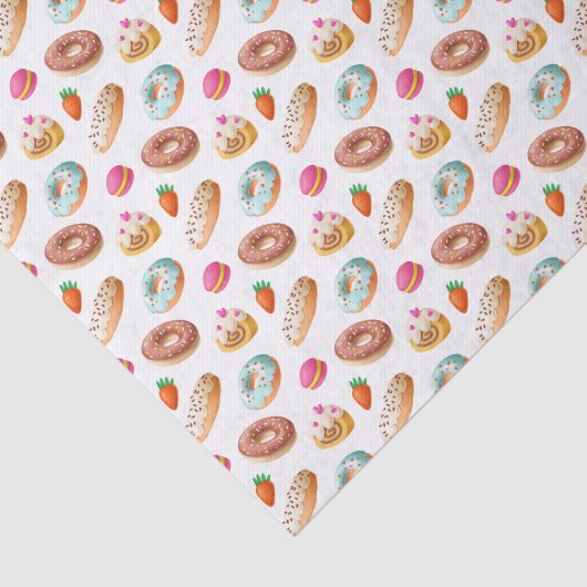 Macarons Donuts Eclairs Oh My! Seidenpapier (Ausschnitt)