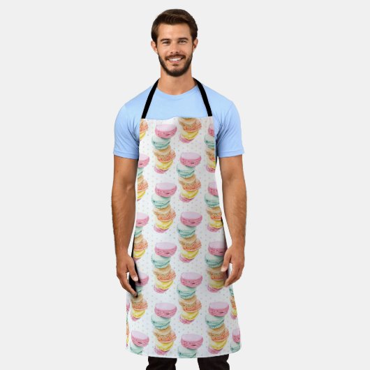Macarons Dots All-Over Print Apron Schürze (Getragen)