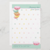 Macarons dots Stationierung Briefpapier (Vorne/Hinten)