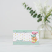 Macarons dots Visitenkarte (Stehend Vorderseite)