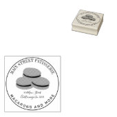 Macarons Food Business Restaurant Adresse Gummistempel (Stempel)