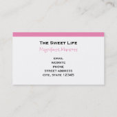 Macarons Französisch Konditorei mit Berries und Po Visitenkarte (Rückseite)