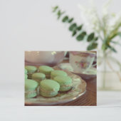 Macarons für Nachmittagstee Postkarte (Stehend Vorderseite)