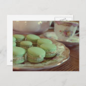Macarons für Nachmittagstee Postkarte (Vorne/Hinten)