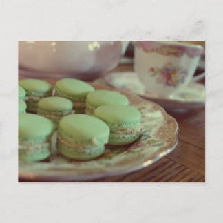 Macarons für Nachmittagstee Postkarte