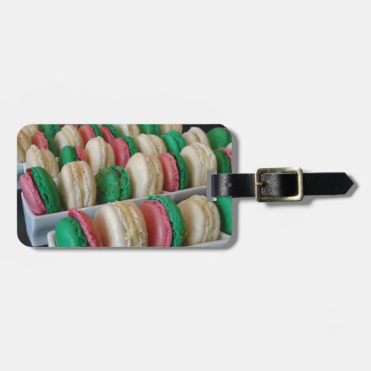 Macarons Gepäckanhänger (Vorderseite horizontal)