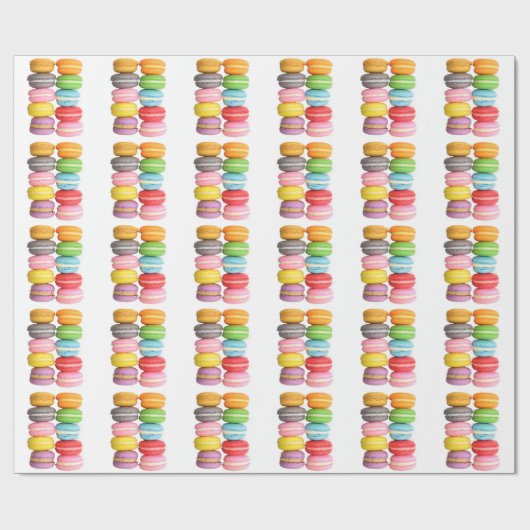 Macarons Geschenkpapier (Flach)
