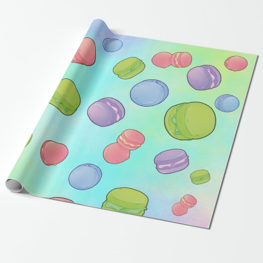 Macarons Geschenkpapier (Ungerollt)