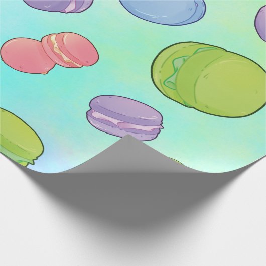 Macarons Geschenkpapier (Ecke)