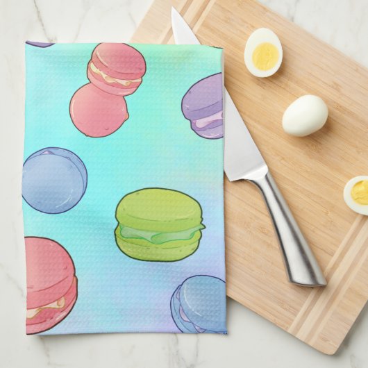 Macarons Geschirrtuch (Viertel Falte)