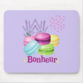 Macarons Glück Bonheur Mousepad (Vorne)