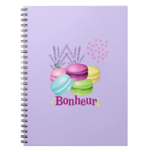 Macarons Glück Bonheur Notizblock
