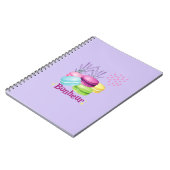 Macarons Glück Bonheur Notizblock (Linke Seite)