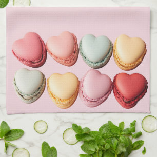 Macarons Herz Küchentücher
