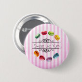 Macarons in einem Kreis | Französischer Konditor i Button (Vorne & Hinten)