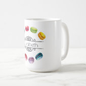 Macarons in einem Kreis | Französischer Konditor i Kaffeetasse (VorderseiteRechts)