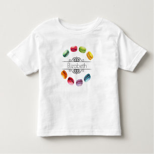 Macarons in einem Kreis   Französischer Konditor i Kleinkind T-shirt