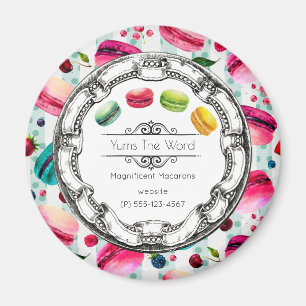 Macarons in einem Kreis Französischer Konditor i Magnet