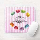 Macarons in einem Kreis | Französischer Konditor i Mousepad (Mit Mouse)