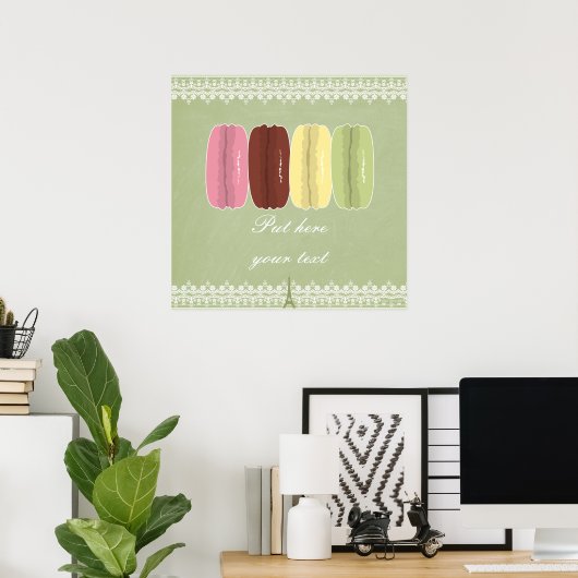 Macarons in Paris und Lace Poster (Heimbüro)