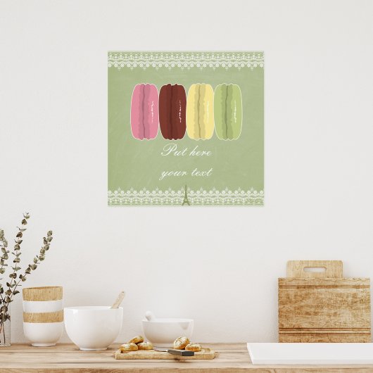 Macarons in Paris und Lace Poster (Küche)