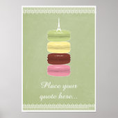 Macarons in Paris und Lace Poster (Vorne)