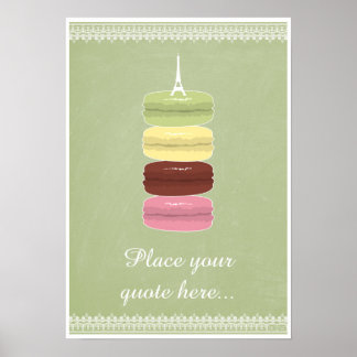 Macarons in Paris und Lace Poster