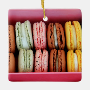 Macarons in verschiedenen Farben Keramikornament