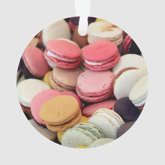Macarons in verschiedenen Farben Ornament (Rückseite)
