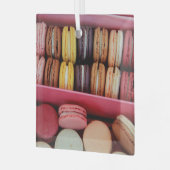 Macarons in verschiedenen Farben Ornament Aus Glas (Vorderseite links)
