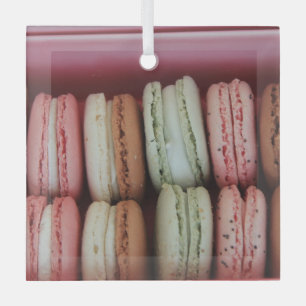 Macarons in verschiedenen Farben Ornament Aus Glas