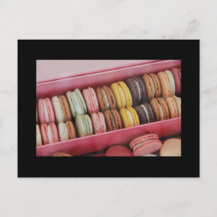 Macarons in verschiedenen Farben Postkarte