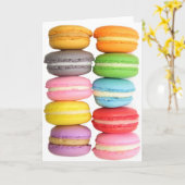 Macarons Karte (Gelbe Blume)