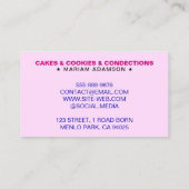 Macarons Konditor | Macaroons Bäckerei-Logo Visitenkarte (Rückseite)