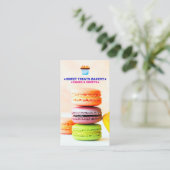 Macarons Konditor | Macaroons Bäckerei-Logo Visitenkarte (Stehend Vorderseite)