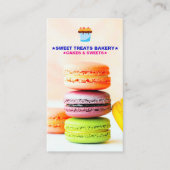 Macarons Konditor | Macaroons Bäckerei-Logo Visitenkarte (Vorderseite)