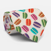 MACARONS KRAWATTE, LUSTIGE KRAWATTE. SÜSSIGKEITEN, KRAWATTE (Gerollt)