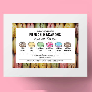 Macarons-Label für Aromen mit benutzerdefinierten Rechteckiger Aufkleber
