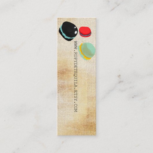 Macarons Paris Pastry Rupydetequila Mini Visitenkarte (Vorderseite)
