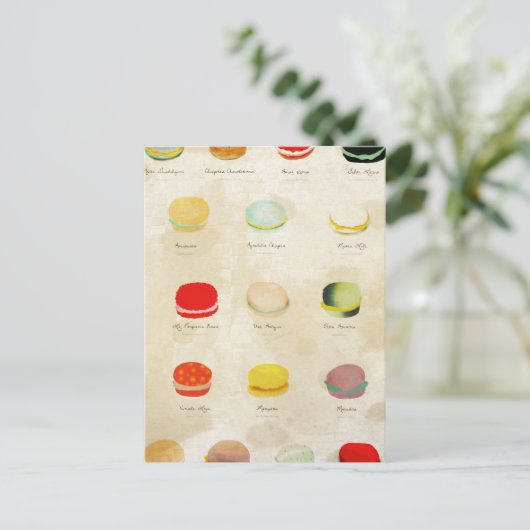 Macarons Paris Pastry Rupydetequila Postkarte (Stehend Vorderseite)