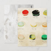 Macarons Paris Pastry Rupydetequila Postkarte (Vorne/Hinten)