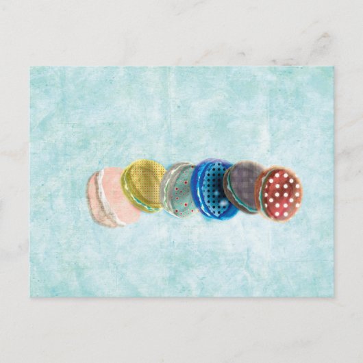 Macarons Paris Pastry Rupydetequila Postkarte (Vorderseite)