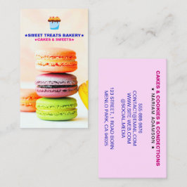Macarons Pastry Chef | Macaroons Bakery Logo Visitenkarte