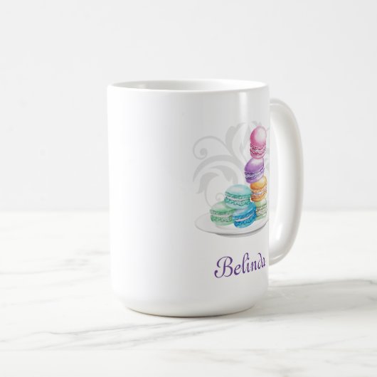 Macarons personalisierter Schlamm Kaffeetasse (VorderseiteRechts)