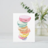 Macarons Postkarte (Stehend Vorderseite)