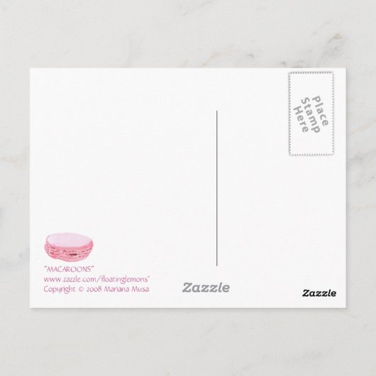 Macarons Postkarte (Rückseite)